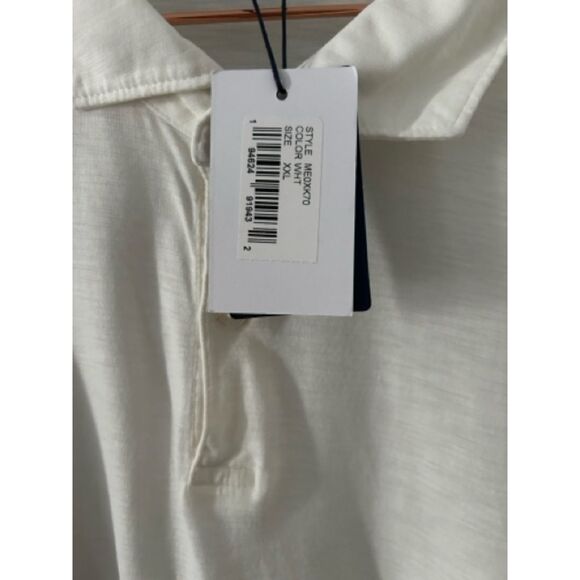 Peter Millar Men's Journeyman Polo Shirt, 100% Pima Cotton, XXL, White, $150 NEW - Picture 10 of 11